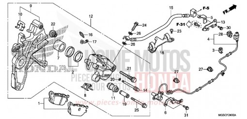 REAR BRAKE CALIPER NC700DC de 2012